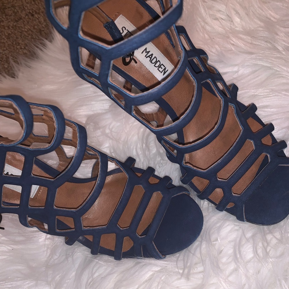 Steve Madden Blue Heels